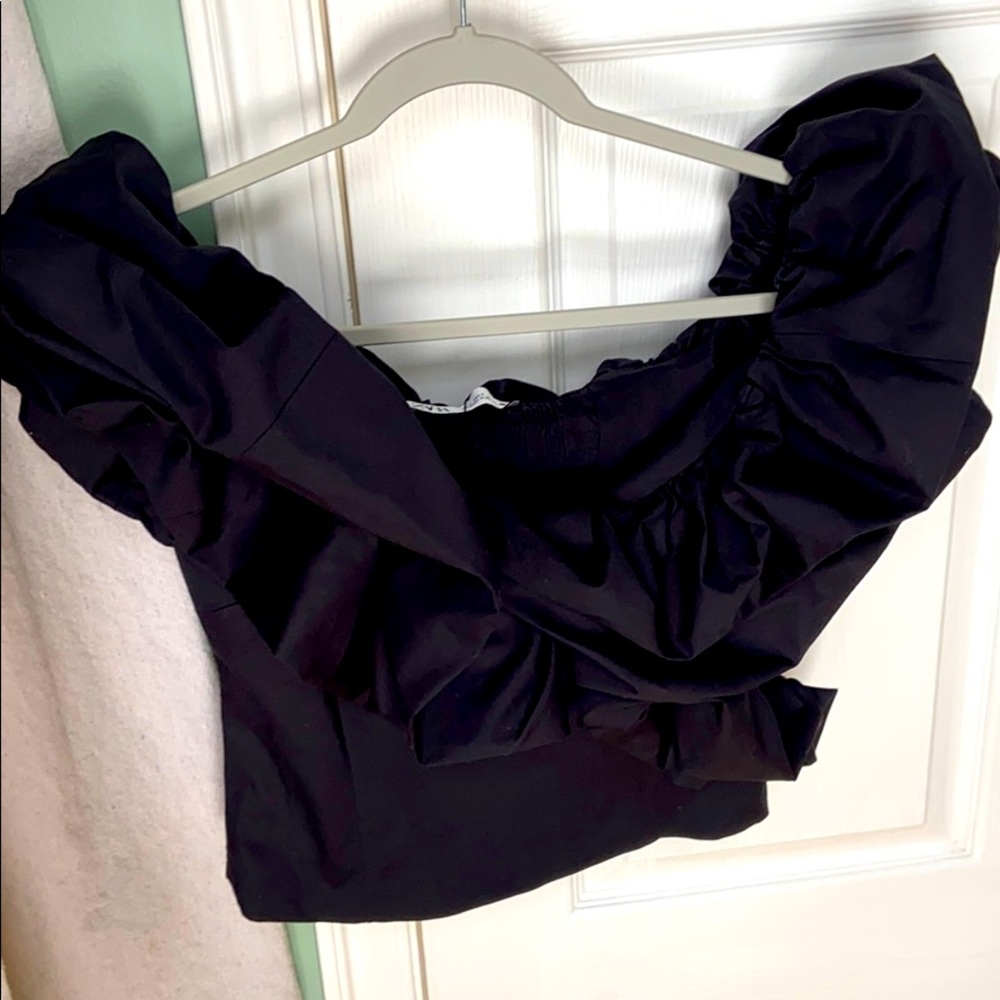 ZARA   Voluminous Poplin Ruffle Top Ref 8795 Small